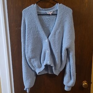 No Boundaries Fuzzy Gray Sweater